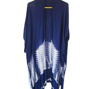 Nomad Deep Blue And White Beach Cover Up